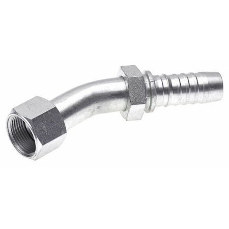 Gates Female JIC 37 degrees Flare Swivel, 45 degrees Bent Tube 734725155